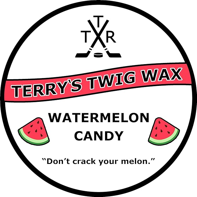 Terry's Twig Wax - Watermelon Candy (Scented Hockey Stick Wax) for Hockey Blade Tape, Increased Puck Control, Stick Tricks Michigan, Water Resistant