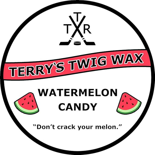 Terry's Twig Wax - Watermelon Candy (Scented Hockey Stick Wax) for Hockey Blade Tape, Increased Puck Control, Stick Tricks Michigan, Water Resistant
