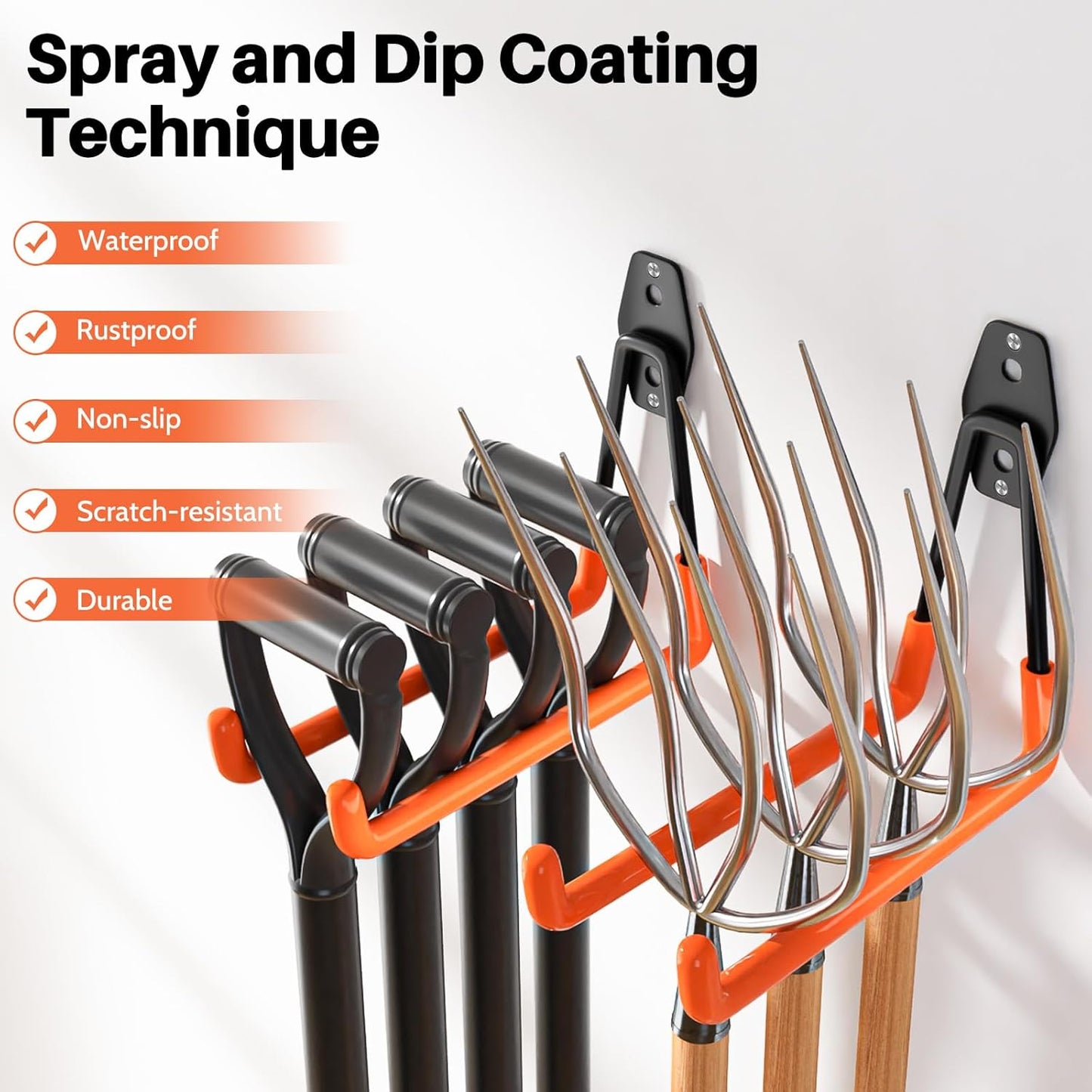 Garage Hooks Heavy Duty 14 Pack Utility Wall Mount Storage Hangers with Mop Broom Holders Extension Cord Holder Organizer for Power Tool Garden Tool Ladder Hose