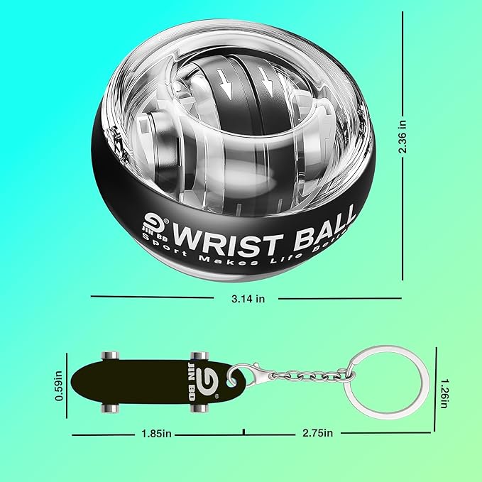 Wrist ball gyroscope forearm trainer, Torque ball, power, automatic start wrist strengthener,