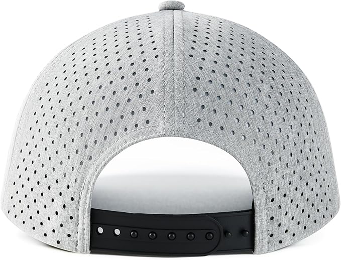 VOBOOM Men Snapback Trucker Hat, Baseball Cap for Breathable Side Laser Cut Holes