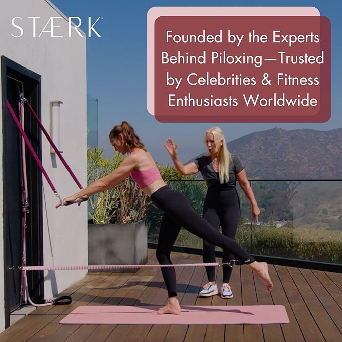 STAERK Pilates Suspension Training System - Premium Resistance Training Kit - At-Home Pilates for Strength & Flexibility - Resistance Bands Set for Home Gym, Travel, and Outdoors