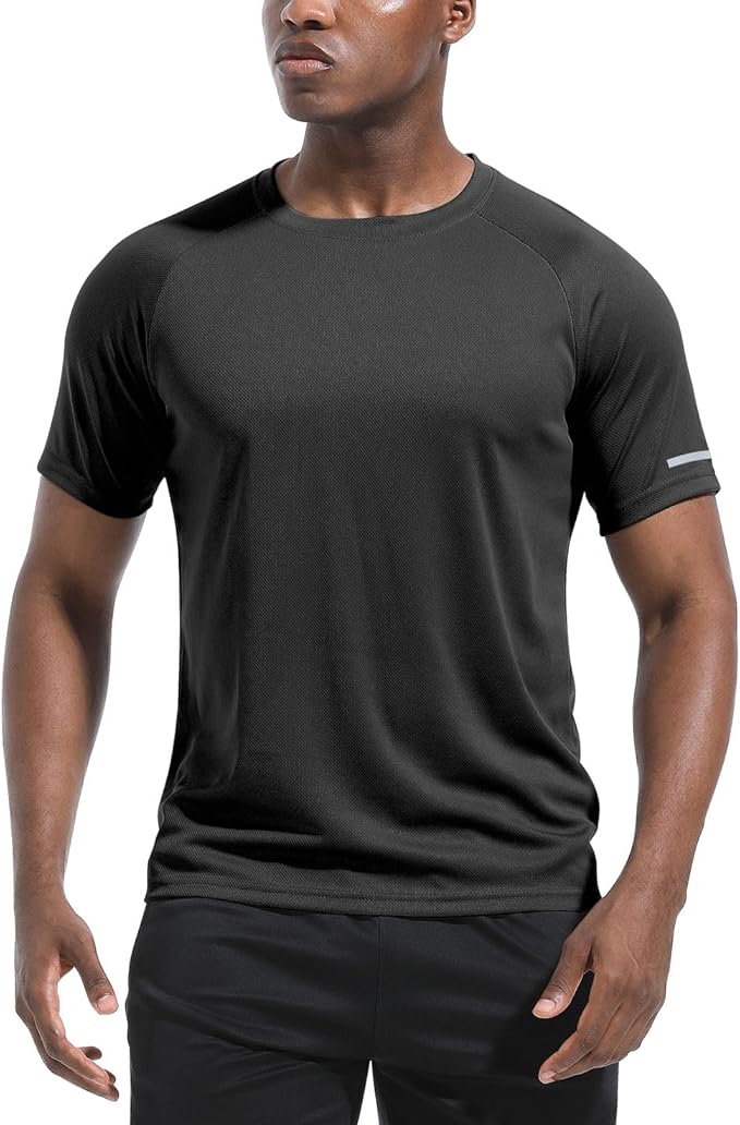 Boyzn 1, 3, 5 or 7 Pack Men's Workout Running Shirts, Dry Fit Moisture Wicking T-Shirt, Gym Athletic Short Sleeve Tee Shirts