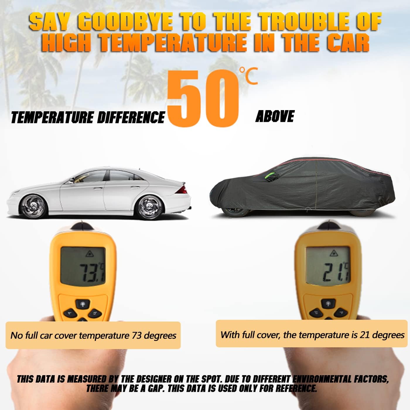 Breathable New Material, Waterproof Car Cover, Locks and Zipper Doors, Sunscreen Waterproof UV Prevention Snowproof Wind and Windproof,Suitable for Indoor Outdoor,for Sedan (Up to 181")