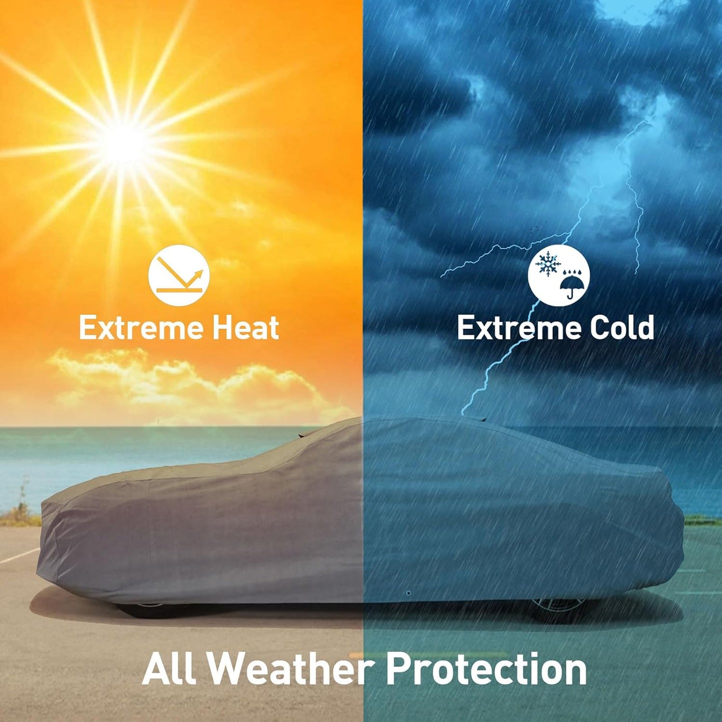 DaShield Ultimum Series Cadillac Eldorado 1971-1978 7th Gen Coupe Convertible 2-Door All Weather Protection Semi Custom Fit Dust, Sun, Snow, Rain Protection Indoor Outdoor