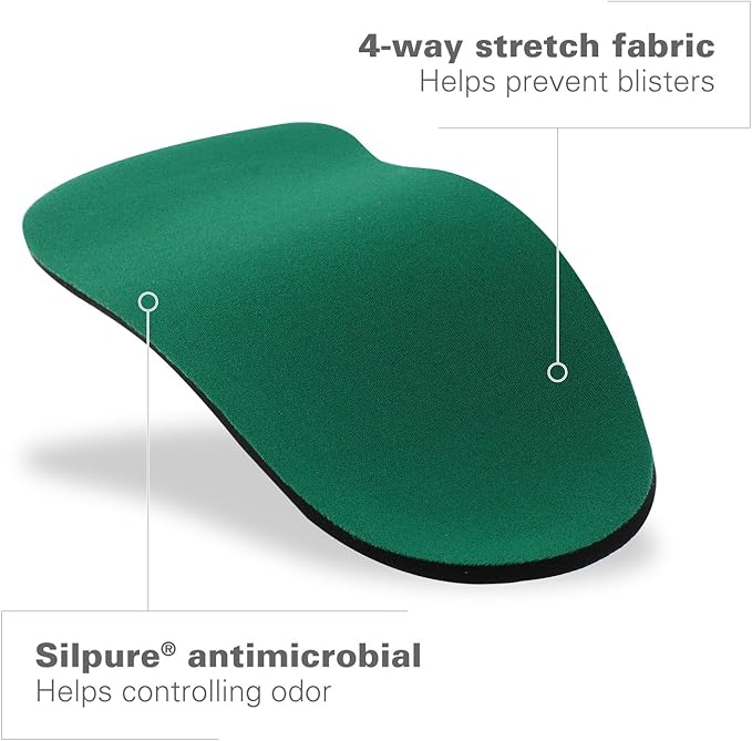 Spenco Rx Orthotic Arch Support 3/4 Length Shoe Insoles Women's 11-12.5/Men's 10-11.5