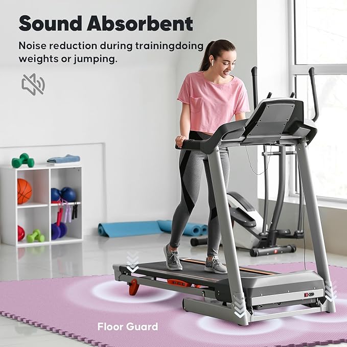 Home Gym Mat, Puzzle Exercise Mat, EVA Interlocking Foam Floor Tiles for Home Workout Equipment and Kids' Play Areas - Blue, 24 in x 24 in x ½ in - (Pink, 32 Pack(128 SQ FT))