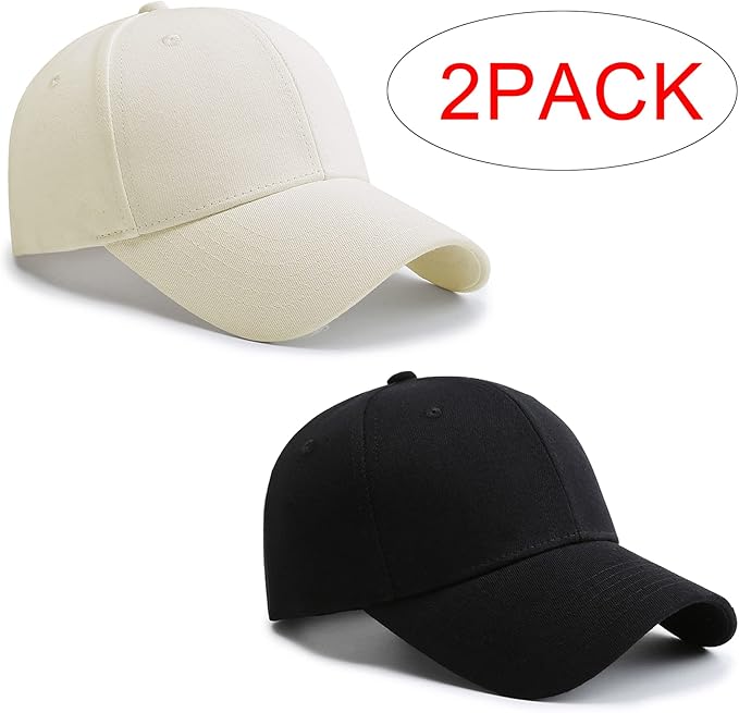 PFFY 2 Packs Baseball Cap Golf Dad Hat for Men and Women