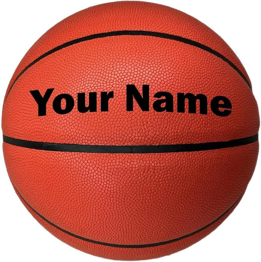 HAMMET Personalized Basketball – Customized Basketball with Your Name or Text – Multiple Colors, Fonts & Designs Available – Durable for Indoor and Outdoor - Ideal Gift for Son, Daughter, Boy or Girl