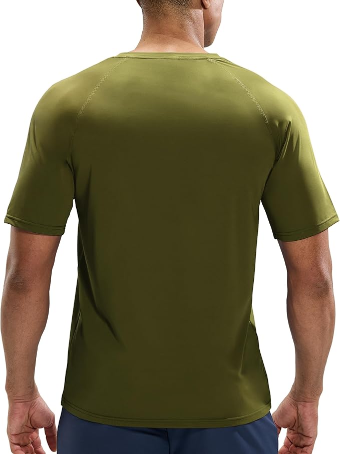 MIER Men's Dry Fit Workout T-Shirts Athletic Running Tee Short Sleeve Crew Neck Gym Tops, Polyester, Moisture Wicking