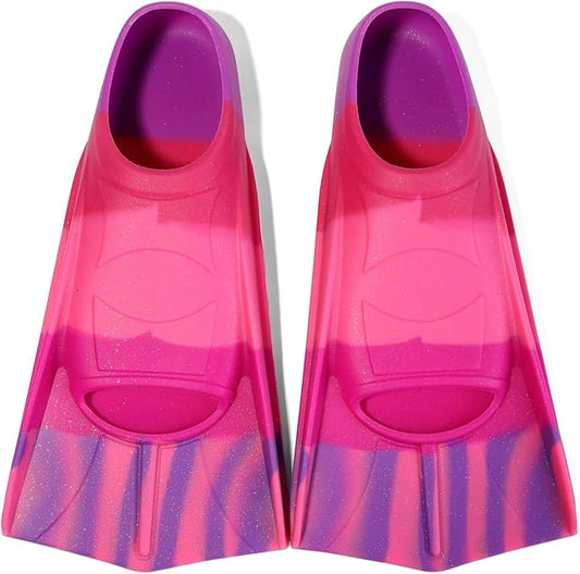 Kids Swim Fins,Short Kids Fins Youth Swimming Flippers for Lap Swimming Training for Children Girls Boys Beginners