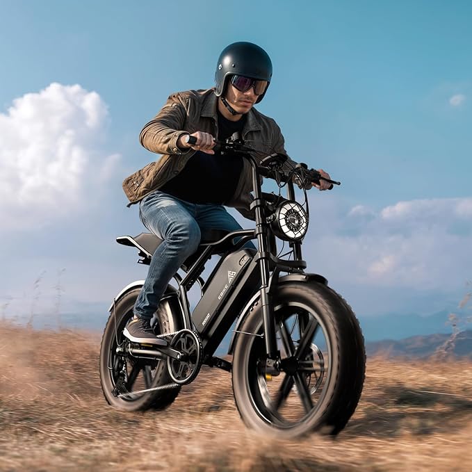 TST Electric Bike for Adults, 1500W Peak Brushless Motor 28 MPH 60 Miles/110 Miles Fat Tire E Bike with 48V 15Ah/ 25Ah Removable Battery 20" Electric Dirt Bike Hydraulic Suspension and 7-Speed