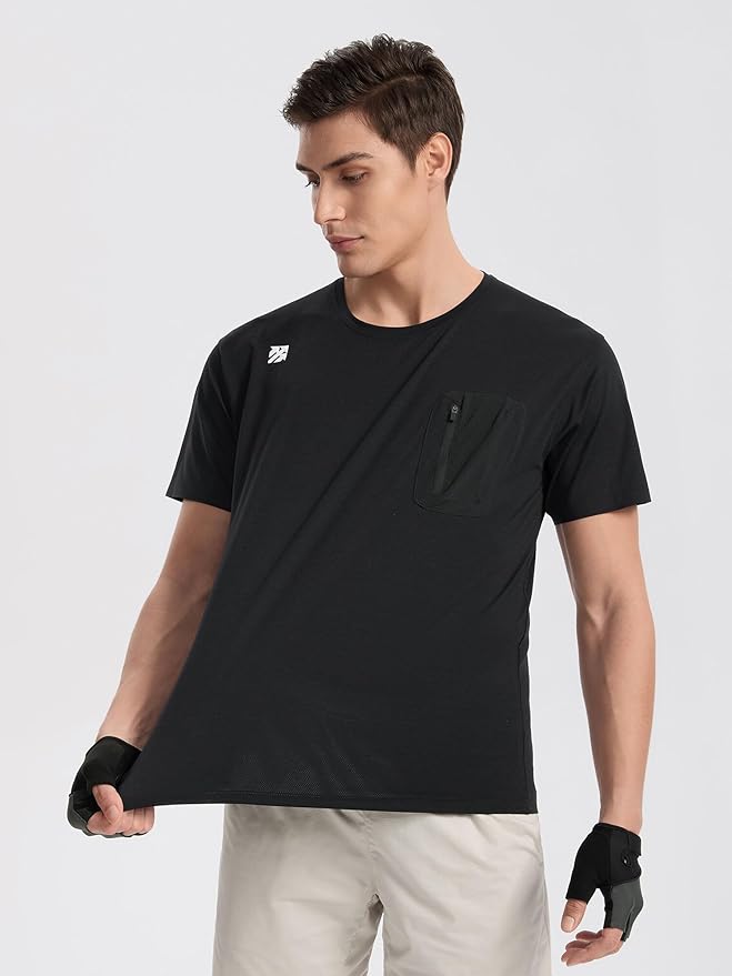 Moisture Wicking Quick Dry Soft Pickleball Workout Hiking Camping Running Shirts for Men Outdoor Sports