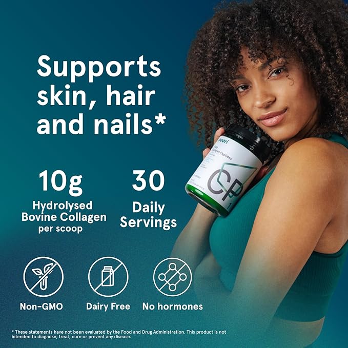 Puori - CP1 Pure Collagen Peptides Powder - Hair, Skin, Nails - Hydrolyzed Protein, Unflavored, 30 Servings