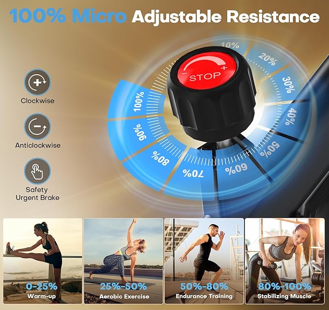 Exercise Bike, CHAOKE Quiet Magnetic Resistance 300LB Capacity Stationary Bike for Home with App Compatible, Indoor Bike with Comfortable Seat and Digital Display