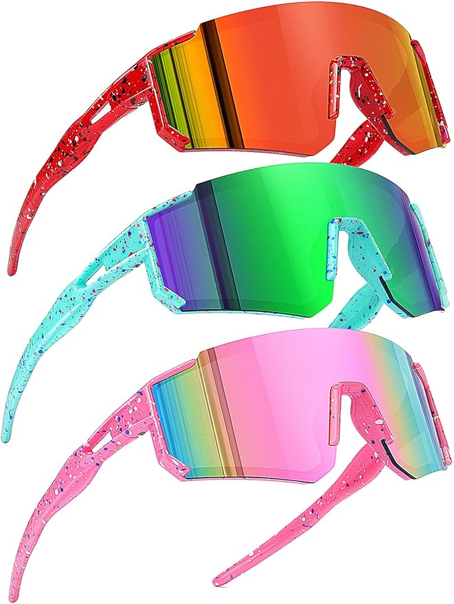 Youth Baseball Sunglasses Kids Sports Sunglasses for Boys Girls Softball Cycling Glasses UV400 Protection