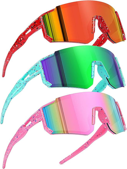 Youth Baseball Sunglasses Kids Sports Sunglasses for Boys Girls Softball Cycling Glasses UV400 Protection