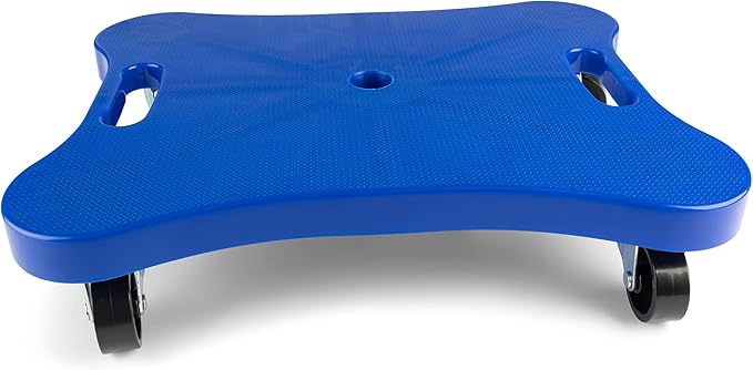 Champion Sports Scooter Board – Choice of Handles or No Handles, Durable Plastic Scooters for Youth Gym & PE Class, Indoor & Outdoor Play, Non-Marring Wheels, Multiple Sizes & Colors