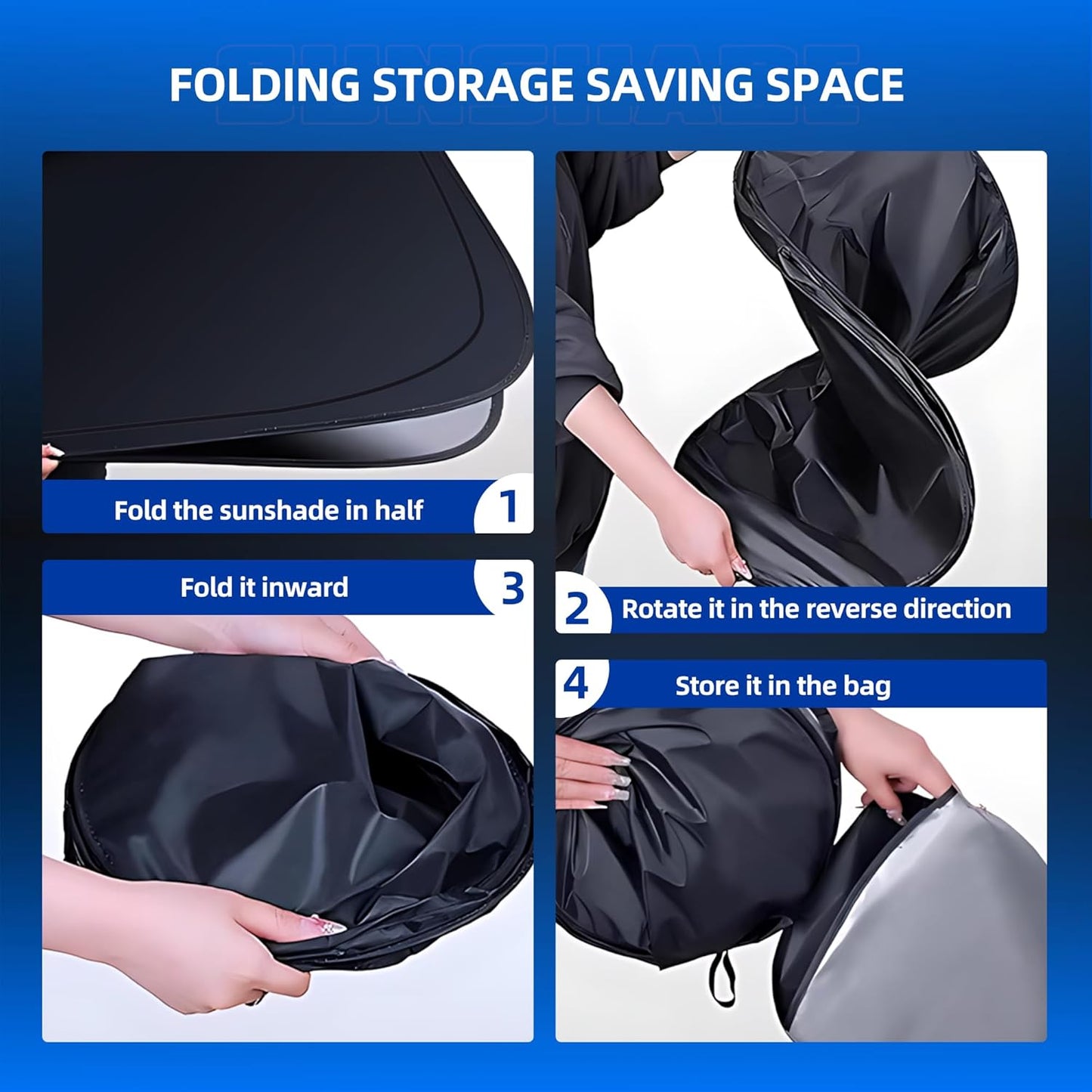 Windshield Sun Shade for Honda Prologue EV 2024-2025 2026 Foldable Sunshade Custom Fit Front Window Car Interior Accessories Protector Blocks UV Rays