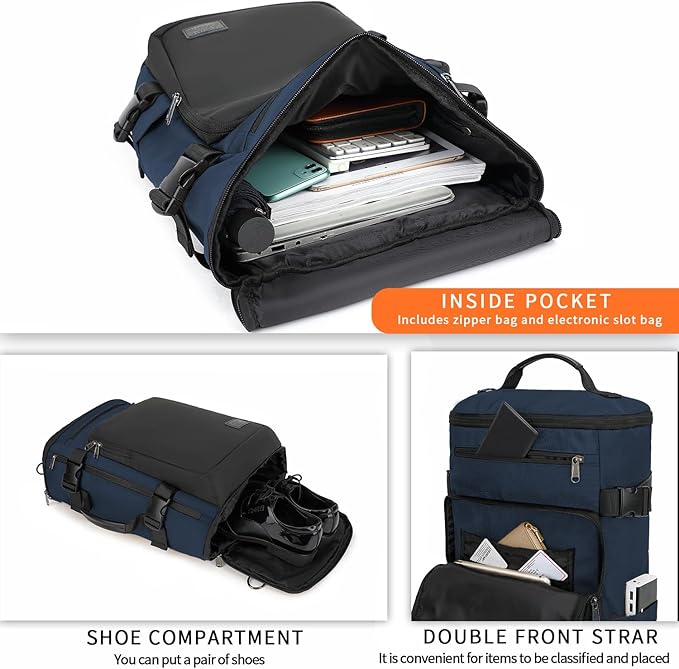 Kalesi Gym Duffle Bag Backpack 4-Way Waterproof with Shoes Compartment for travel Sport Hiking laptop