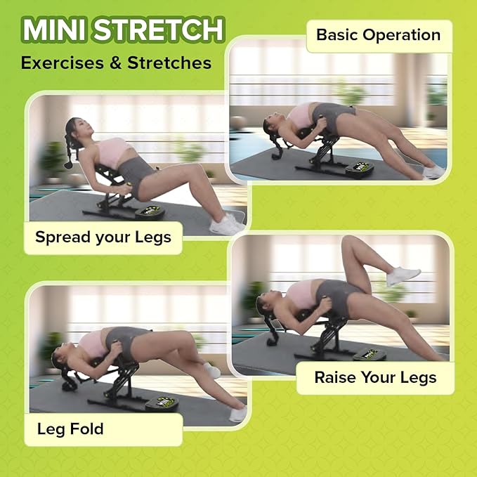 Mini Inversion Table by Mini Stretch, Relieve Back Pain, Re-Align The Spine, Stretch The Back and Neck. 330 lbs. Weight Capacity, Compact Foldable Back Stretcher