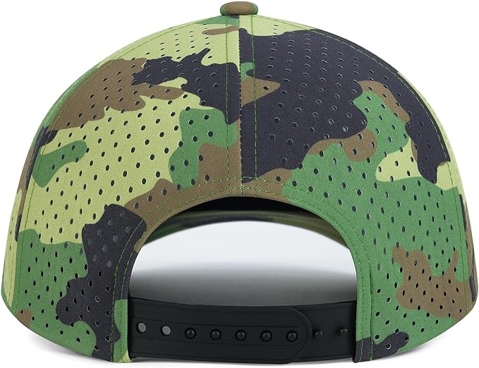 VOBOOM Men Quick Dry Baseball Cap Laser Cut Mesh Ball Curved Brim Snapback Hat