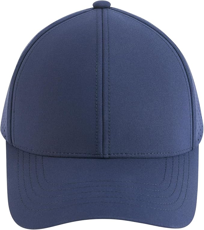 VOBOOM Men Quick Dry Baseball Cap Laser Cut Mesh Ball Curved Brim Snapback Hat