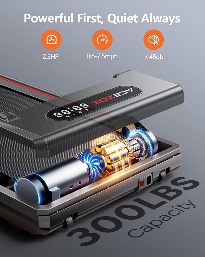 3 in 1 Under Desk Treadmill with 10% Incline, Walking Pad Treadmill with Removable Desk Workstation, Adjustable Height for Different Need, Foldable for Home Small Office