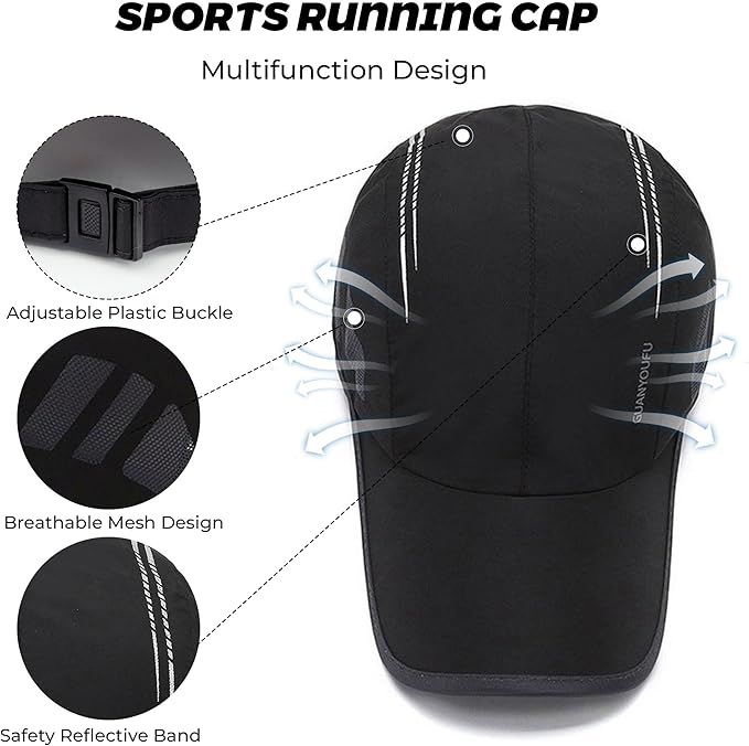 CLAPE Outdoor Sun Visor Hats Lightweight Waterproof Breathable Sports Hat UPF50+ Ultra Thin Cooling Baseball Hats