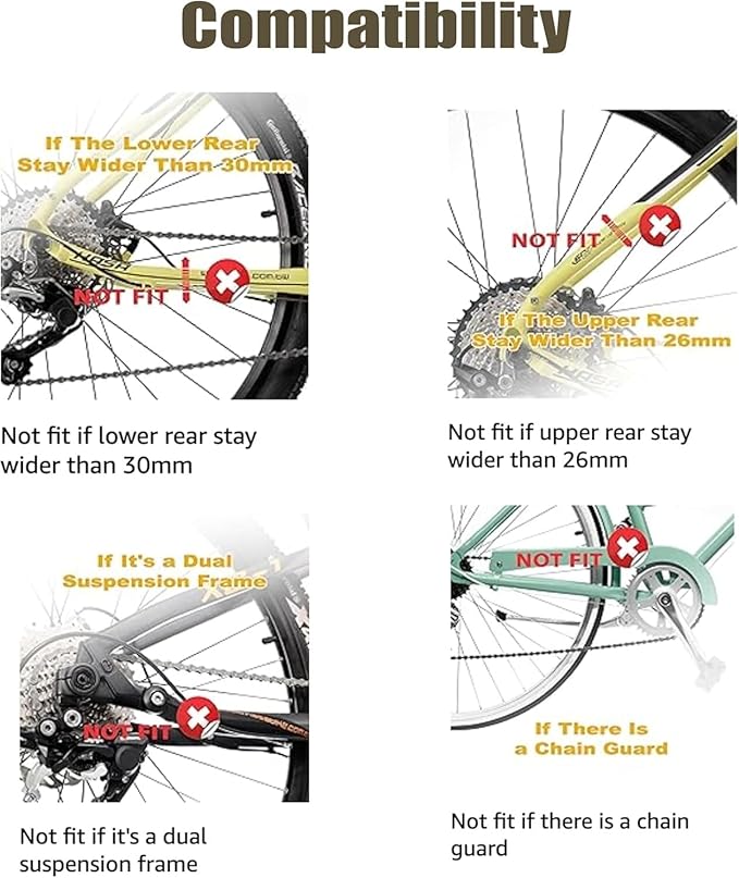 CyclingDeal Adjustable Adult Bicycle Bike Stabilizers Training Wheels Fits 24" to 29" - Quality Heavy Duty-Max Weight up to 120kg/265 lbs.