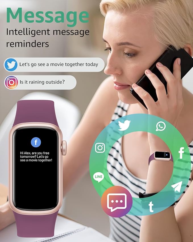 IMFRCHCS Fitness Tracker,Smart Watch with 1.47" Touch Display,137+Sport Modes Fitness Watch with Heart Rate Sleep Monitor, Step Counter,IP68 Waterproof Activity Trackers for Women Men