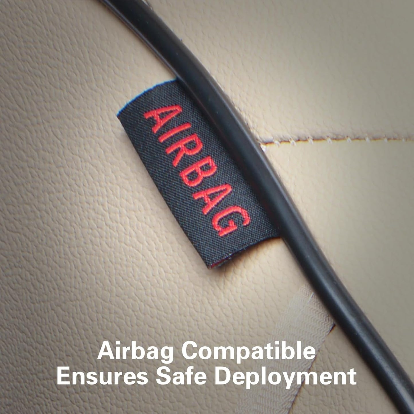 EKR Accord Car Seat Covers for Honda Accord EX-L,Touring,Sport,EX,Hybrid 2018 2019 2020 2021 2022(Rear Row 40/60 Split Backrest),Car Seat Protector,Waterproof Automotive Seat Covers,Leather(Beige)