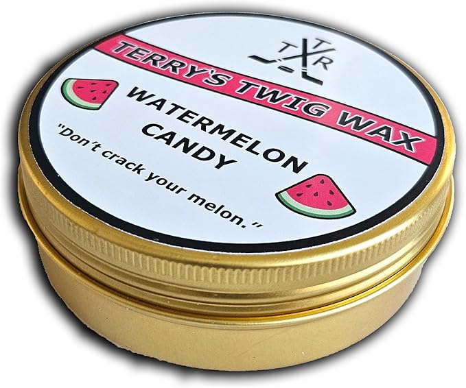 Terry's Twig Wax - Watermelon Candy (Scented Hockey Stick Wax) for Hockey Blade Tape, Increased Puck Control, Stick Tricks Michigan, Water Resistant