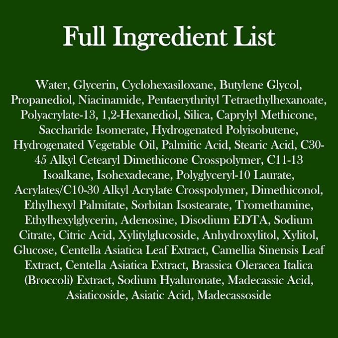 RAVIEL] Green Derma Double Cica Cream – Calming & Hydrating Moisturizer for Redness-Prone Skin and Barrier Support, Korean Skincare for All Skin Types, 50ml 1.7 fl oz