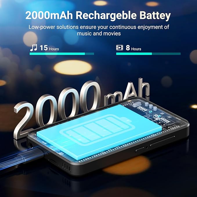 160GB MP3 Player with Bluetooth and WiFi, MECHEN Android 13 OS MP3 & MP4 Players with 4" Touchscreen and Speaker,Music Players with Spotify,Pandora, Audible, Amazon Music, Play Store