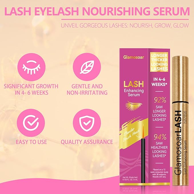 Eyelash Growth Serum Lash Boost & Enhancing Serum - Get Fuller,Longer,Stronger Lashes 4ml