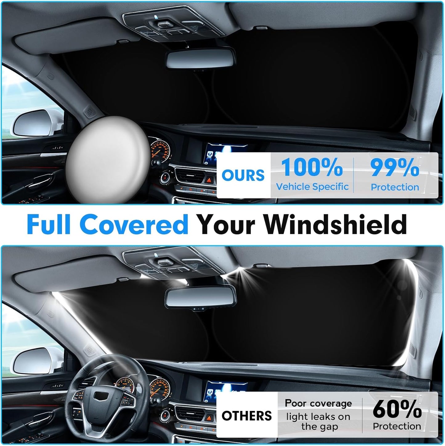 KUST Windshield Sun Shade for Mazda CX-50 2023 2025 2026 CX50 Accessories Window Sunshade Sun Visor Protector Foldable Blocks UV Rays Keep Your Car Cooler