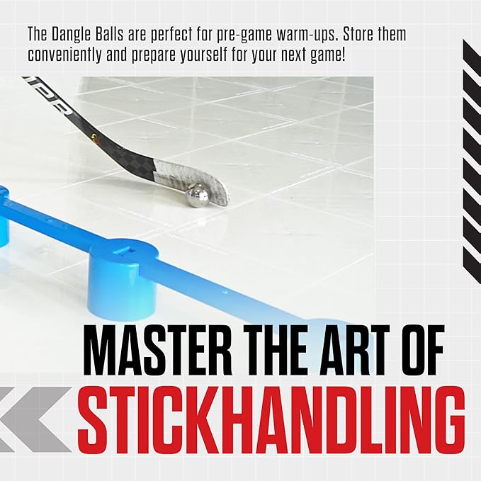 Snipers Edge Hockey Stickhandling Balls - Hockey Dangle Balls with Bag - Improve Stickhandling On and Off The Ice - Bring Anywhere!