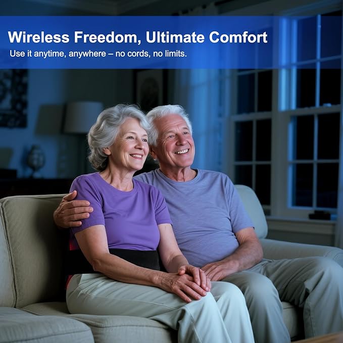 Wireless Lower Back Therapy Pad – Soothing 660nm Red & 850nm Near-Infrared Light with Built-in Gentle Heating Wires for Arthritis & Muscle Pain Relief | Auto Shut-Off