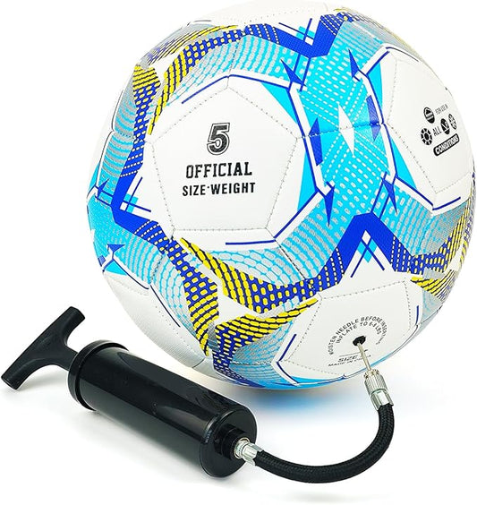 Soccer Balls Size 3 4 5 for Boys Girls Adults Training Soccer Ball for Lawn Indoor Outdoor Sports Red Blue Green Black White