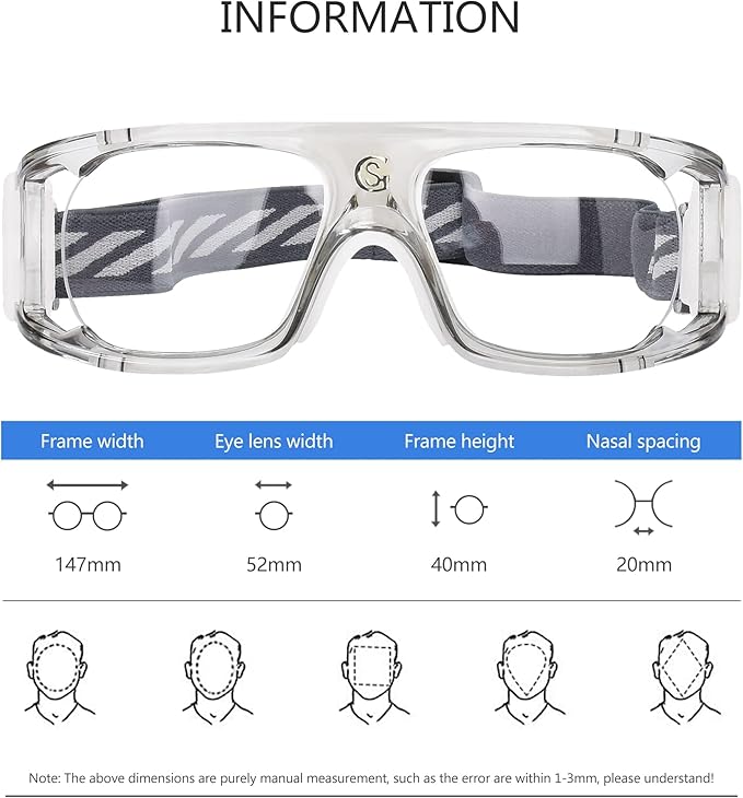 Men Basketball Glasses.Soccer Football Sport Protective Eyewear Safety Goggles,Sports Glasses For Replaceable Lens