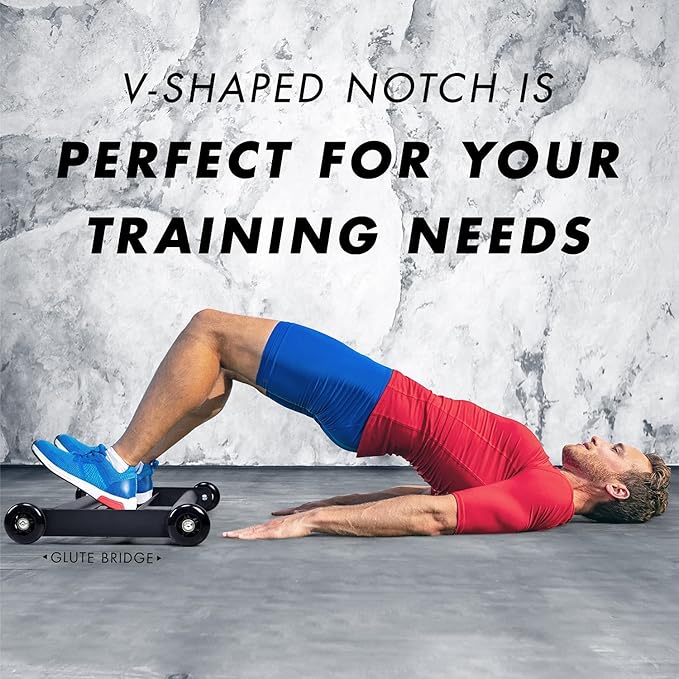 Yes4All Glute Ham Glider, Exercise Wheels for Home Gym Fitness, Glute Hamstring, Booty Building