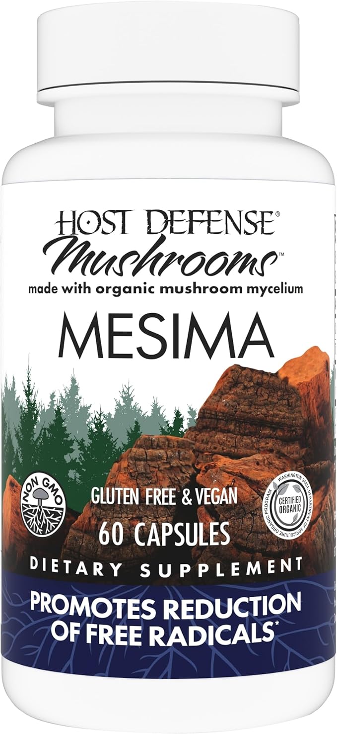 Host Defense Mesima Capsules - Herbal Antioxidant Activity & Immune System Support Supplement - Mushroom Supplement to Support Balanced Immune Response - 60 Capsules (30 Servings)*