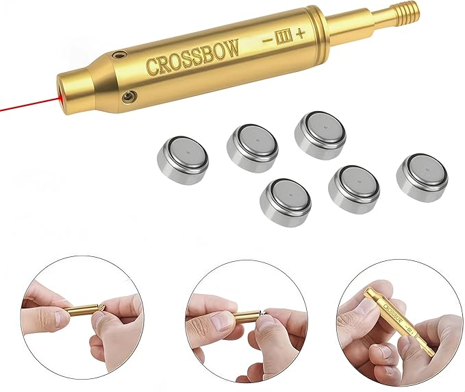 GOTICAL Archery Crossbow Bow Arrow Red Laser Sighting Tool Boresighter Bore Sight