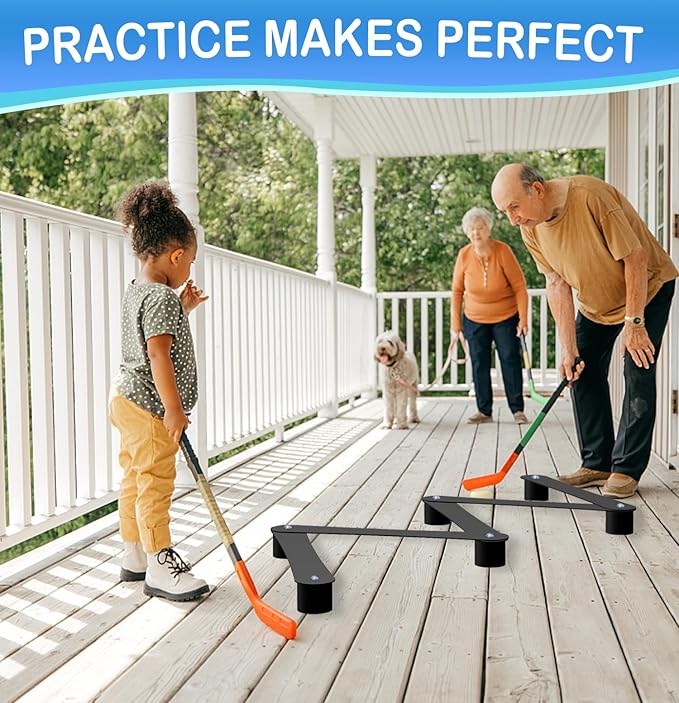 WIPHANY Hockey Stick Handling Training Aid Adjustable Hockey Stickhandling Trainer Suitable for On or Off Ice Lightweight Portable Hockey Training Aid for Improving Puck Control Dangler