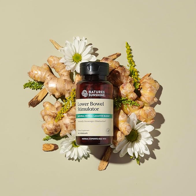 Nature's Sunshine Lower Bowel Stimulator - Helps Relieve Constipation - Cleanse & Detox Your Colon with Natural Herbal Ingredients - 25 Servings - 100 Vegcaps