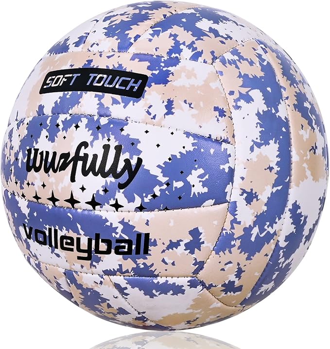 Wuzfully Volleyball Official Size 5,Soft Volleyballs for Backyard Beach Park Play Games Practice Volleyball for Beginner Teenager(Best Gift)