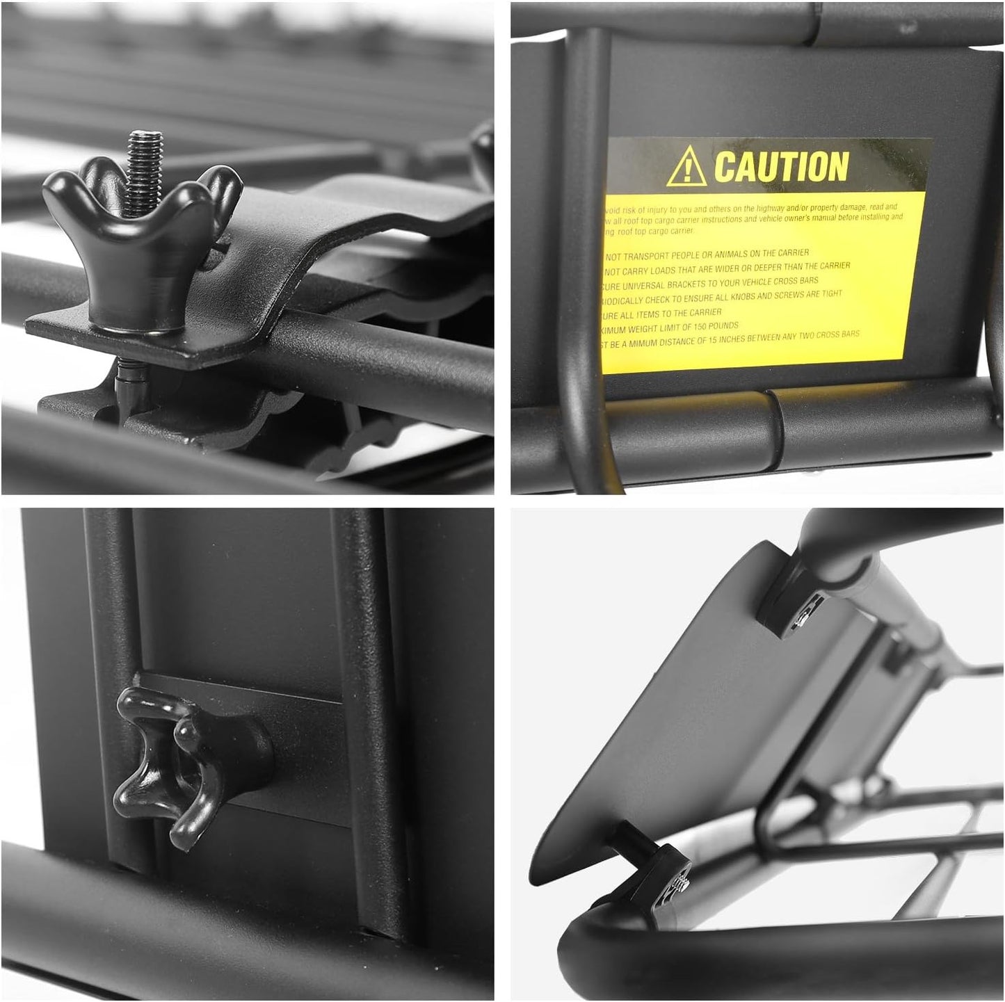 Leader Accessories Roof Rack Cargo Basket with 150LB Capacity Car Top Luggage Carrier 64"x 39"x 4" Fit for SUV Truck Cars