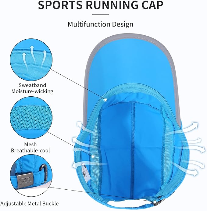 Running Hat Mesh Sports Cap Lightweight Quick Drying Runner Cap for Men Women