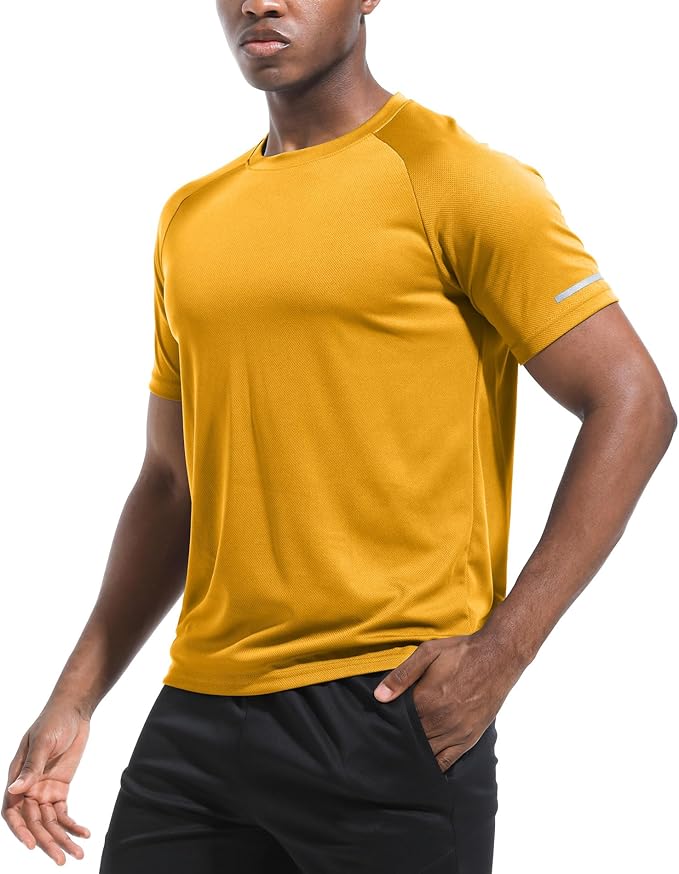 Boyzn 1, 3, 5 or 7 Pack Men's Workout Running Shirts, Dry Fit Moisture Wicking T-Shirt, Gym Athletic Short Sleeve Tee Shirts
